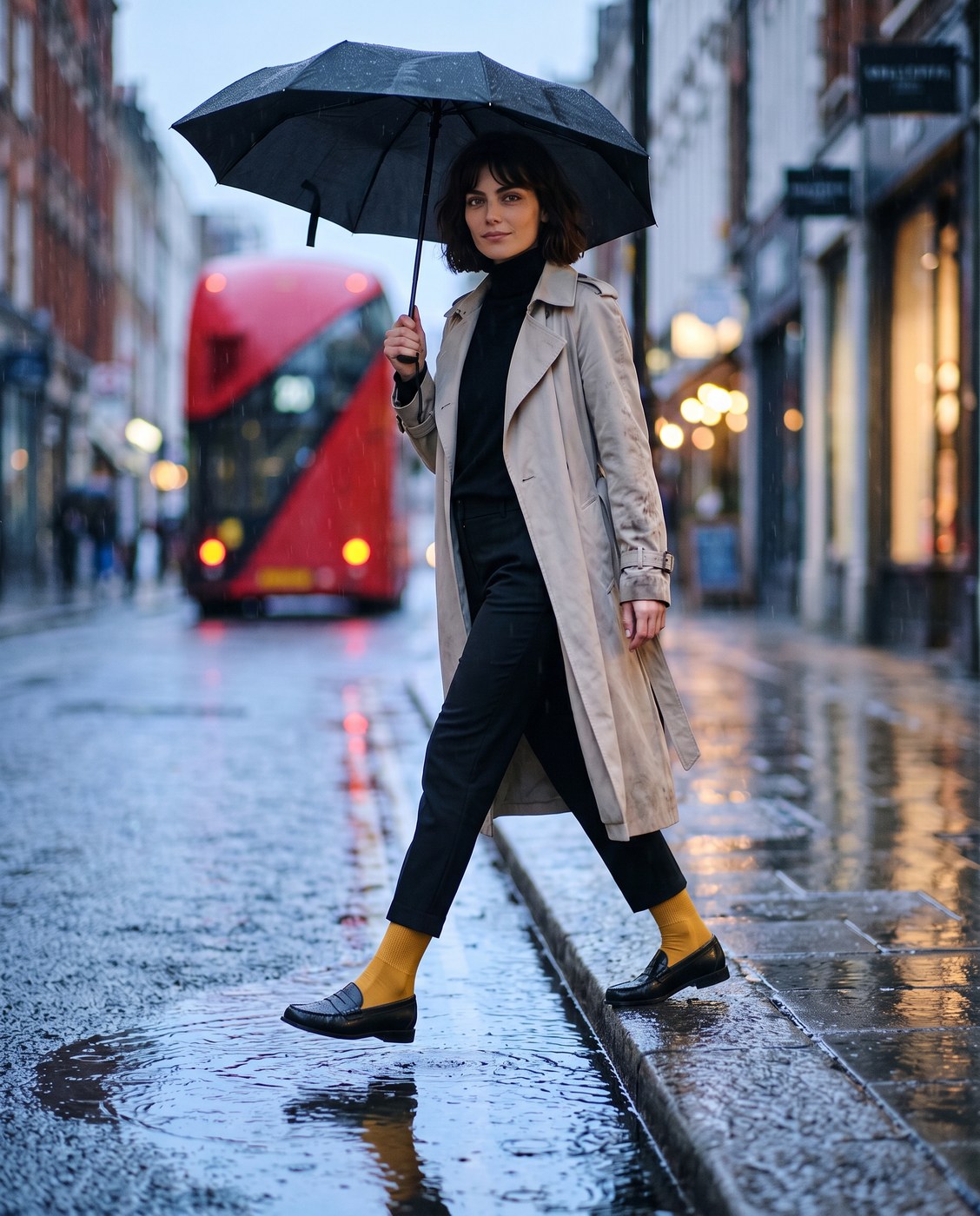 Luren socks, worn in the rain