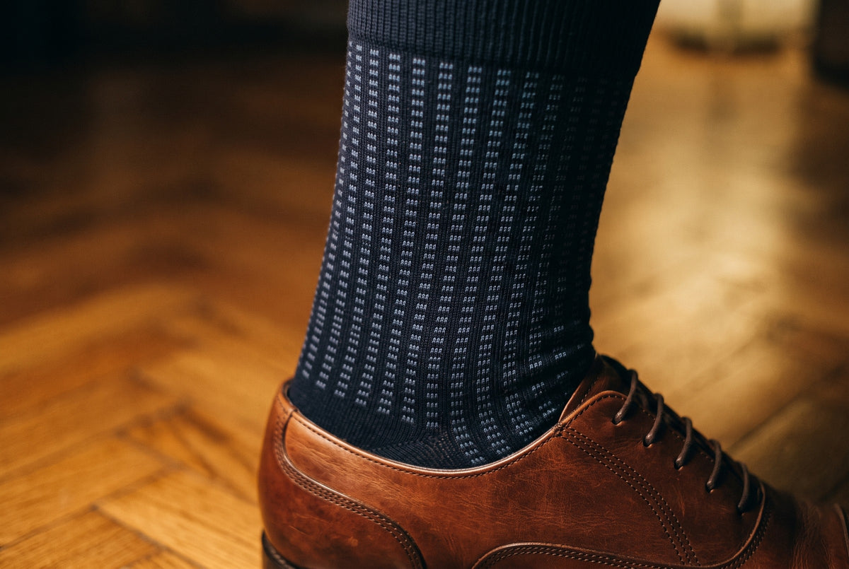 ed macro jacquard navy